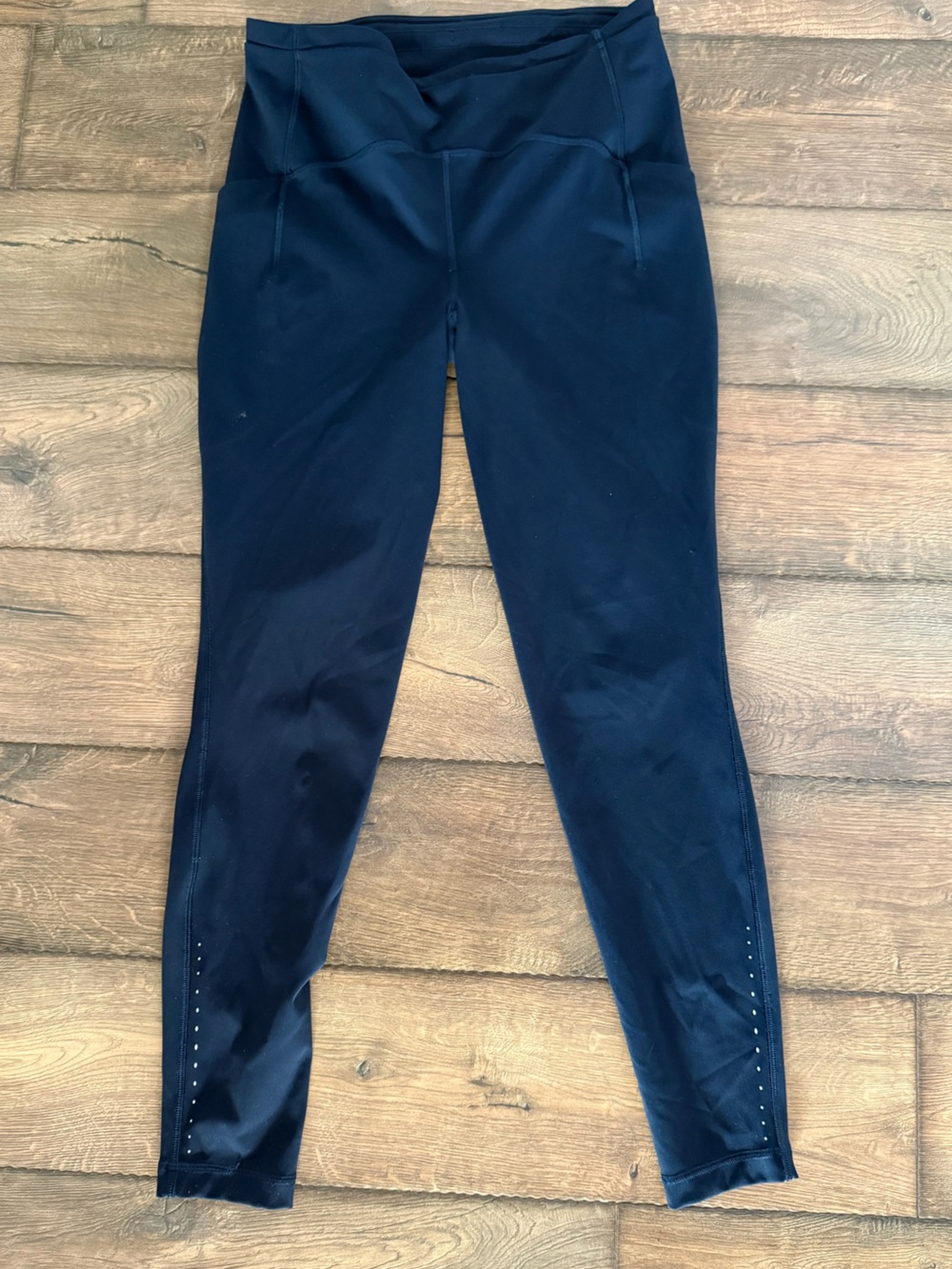 lululemon athletica Black High-Rise Leggings with Ankle Stud Detail